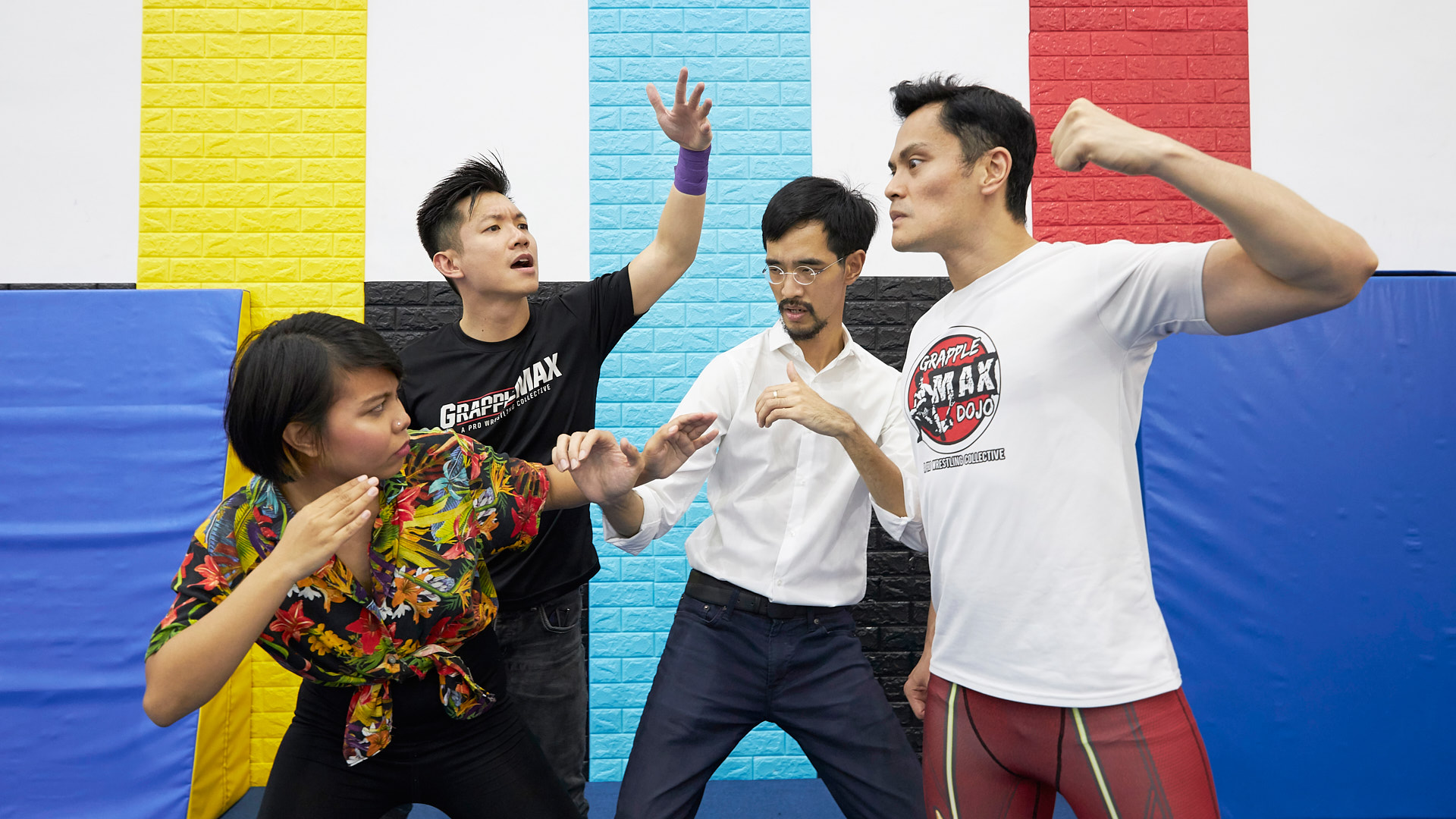 L to R: Irie Aman, Dennis "The Ladykiller" Hui, David Wong and Val "Showtime" Senan