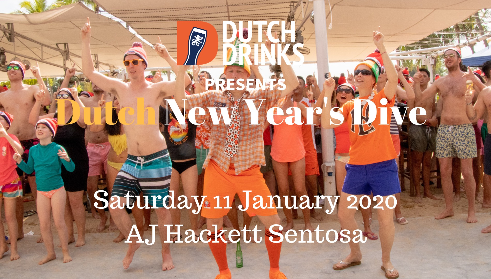 Dutch New Year's Dive at Sentosa.