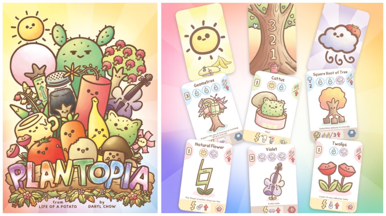 Plantopia is a wholesome Singaporean strategy card game inspired by Life of a Potato, featuring gardening, quirky humour and replayable fun for 2 to 5 players.