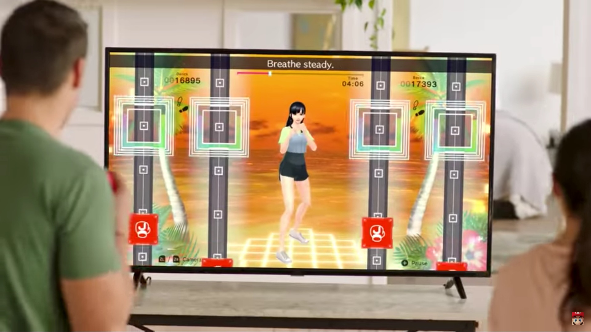 "Fitness Boxing 2: Rhythm & Exercise" on Nintendo Switch allows you to simulate boxing jabs, uppercuts, and dodges in time to the music.