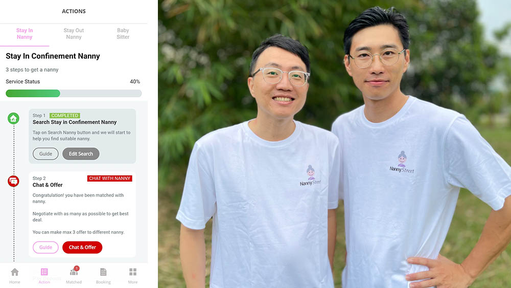 NannyStreet, Singapore's first confinement nanny marketplace app, lets expectant parents review profiles, interview confinement nannies, and even negotiate fees, all within one smartphone app.