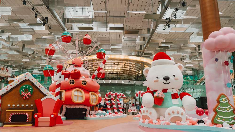 Explore a candylicious wonderland at Changi Airport's annual Changi Festive Village.