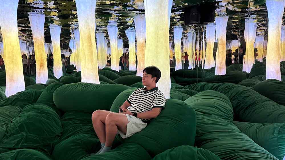 Inside the Euphoria Grove zone at Dopamine Land in Singapore.