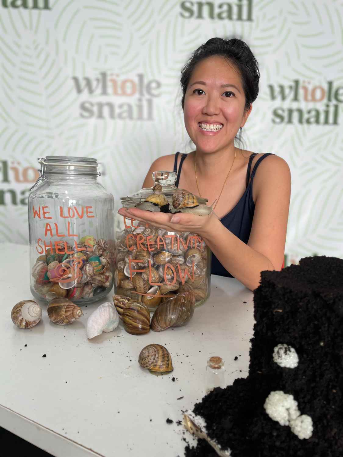 Dealing with the snails is the easiest part of her job as an entrepreneur, says Steph.