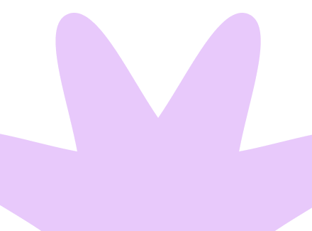 A simple, hand-drawn lavender or light purple shape