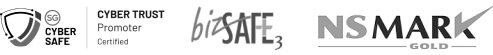 We proudly support National Service and Total Defence. We are NS Mark accredited. SG Cyber Safe. bizSAFE.