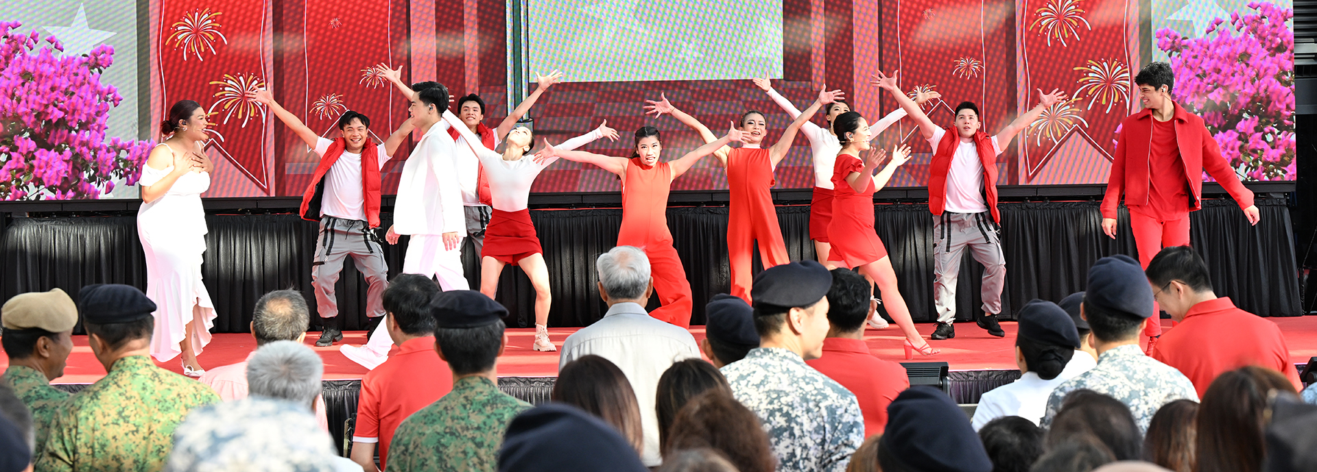 Performers from the Music and Drama Company (MDC) during Singapore's National Day Observance Ceremony (NDOC).