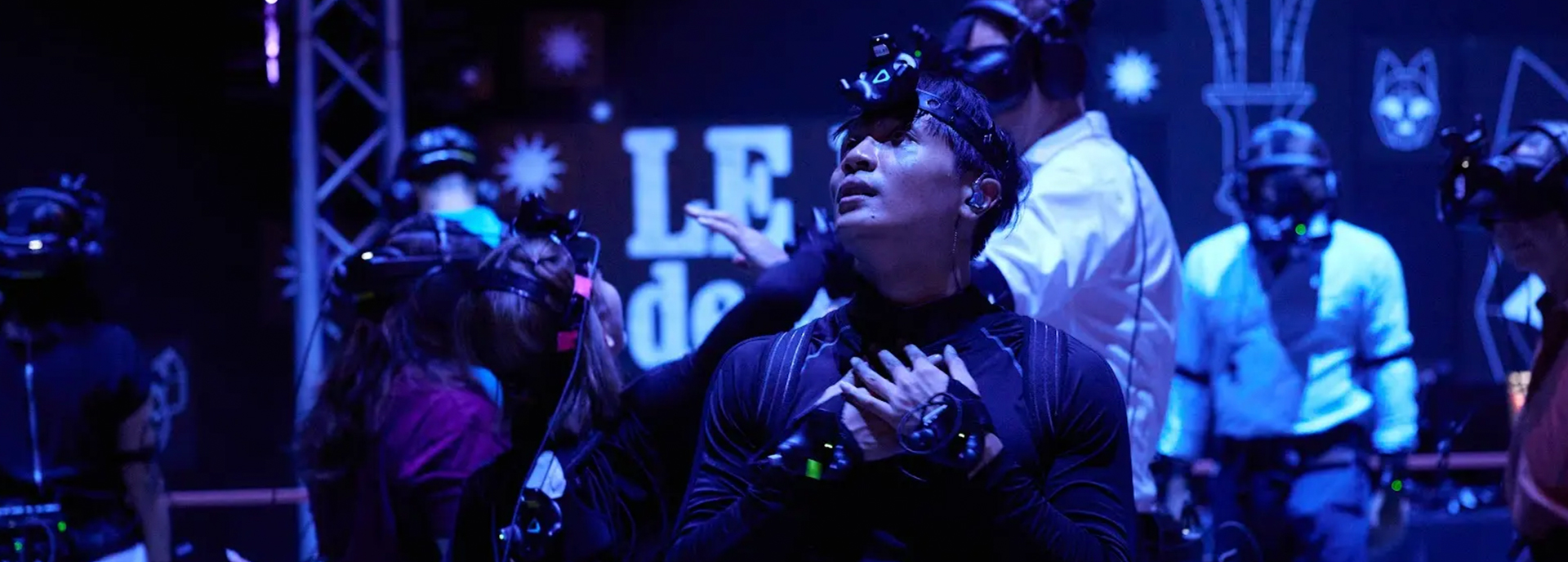 3D motion capture, a technology used to record the movements of real people and translate them into digital data.